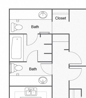 2 Bedroom 1.5 Bath
